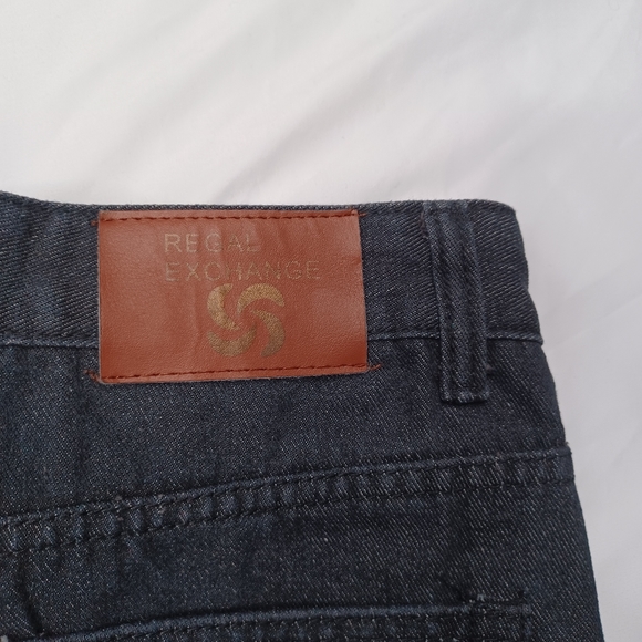 Regal Exchange Men's Size 32 Black Straight Leg Denim Moto Jean's - Picture 12 of 12